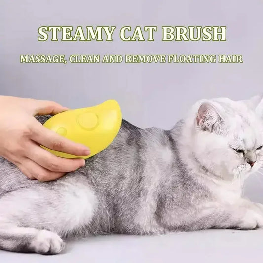Durable ABS Electric Steam Brush for Cats Dogs Grooming Massage Shedding 3-in-1 Spray Massage Comb Pet Care Tool